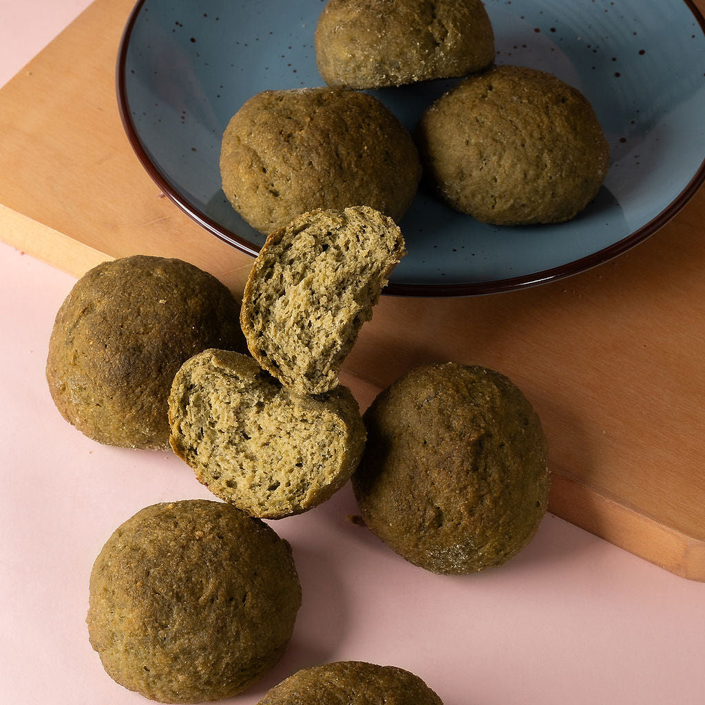 Buns de albahaca y espinaca • Pack x4 • Congelado