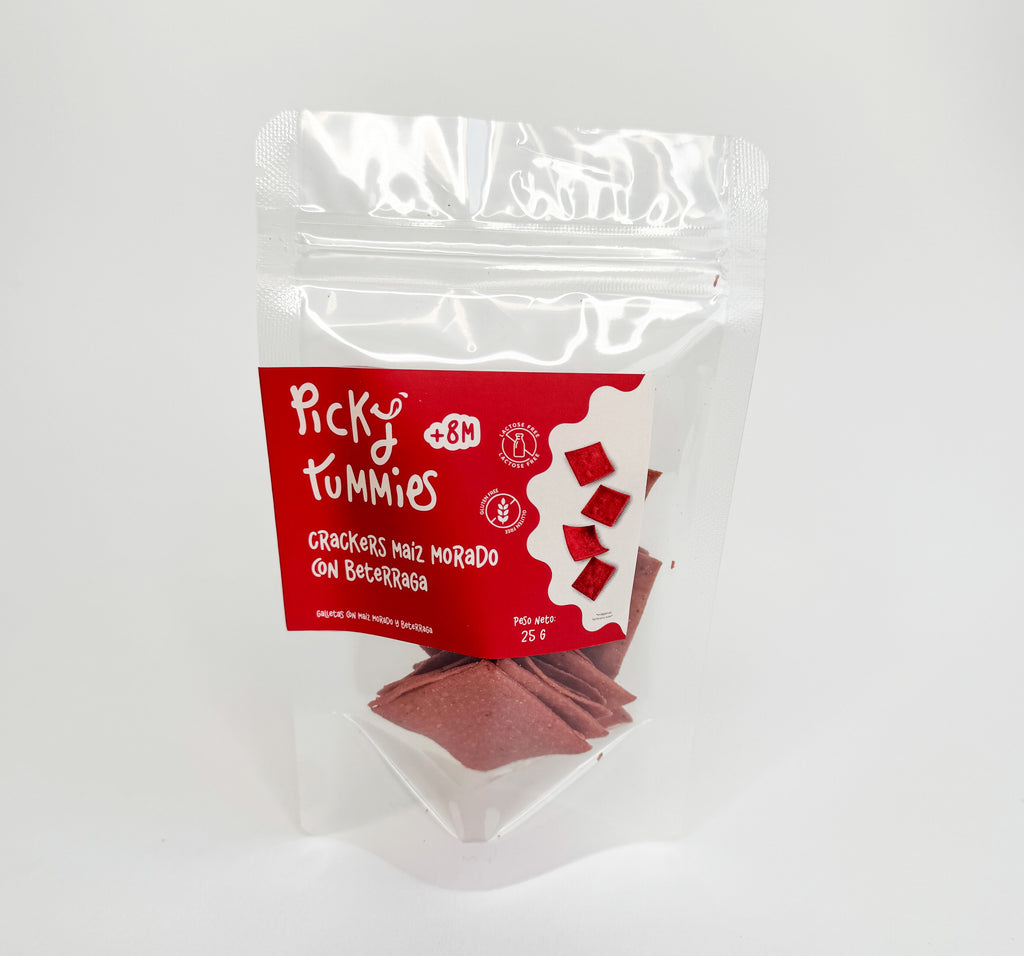 Crackers de Maíz Morado y Beterraga