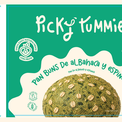 Buns de albahaca y espinaca · Pack x6