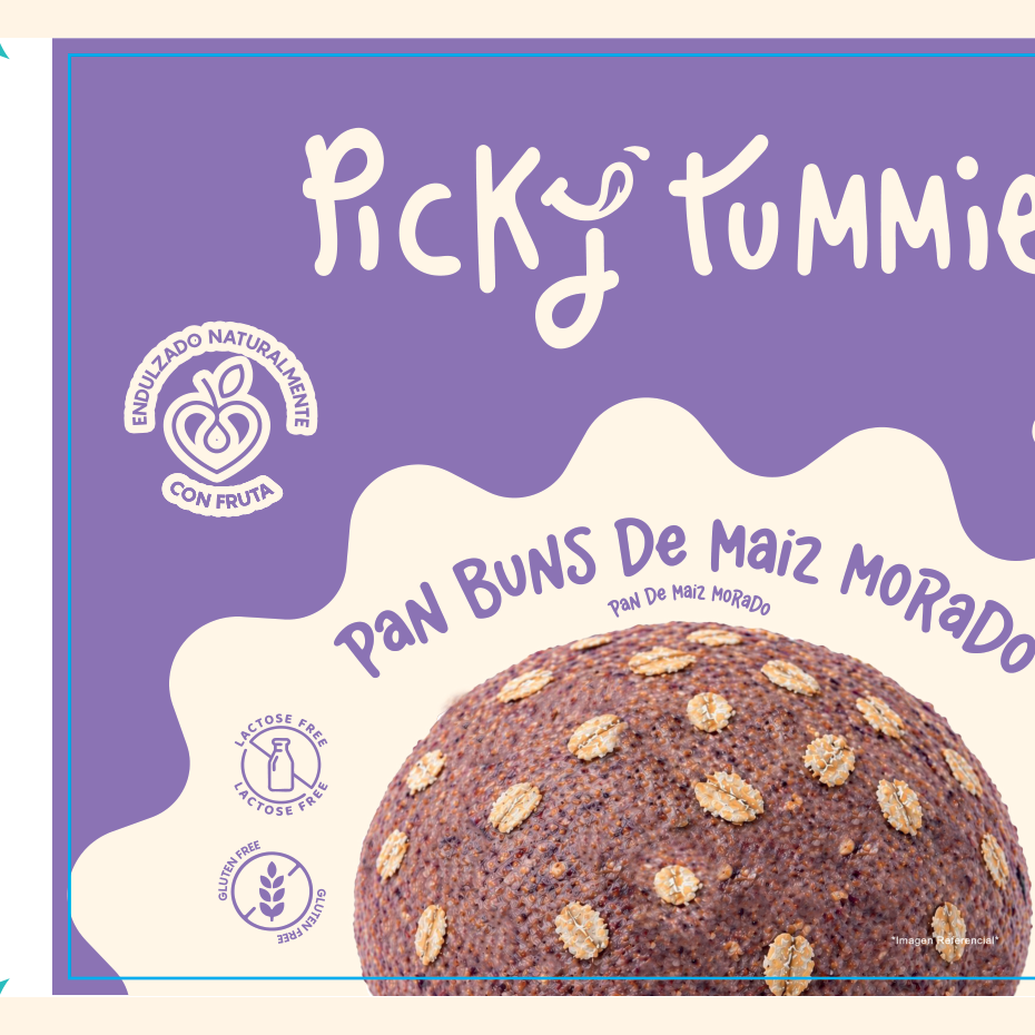 Buns de maíz morado · Pack x6