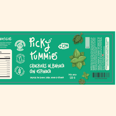Crackers de Albahaca y Espinaca · Frasco 130g