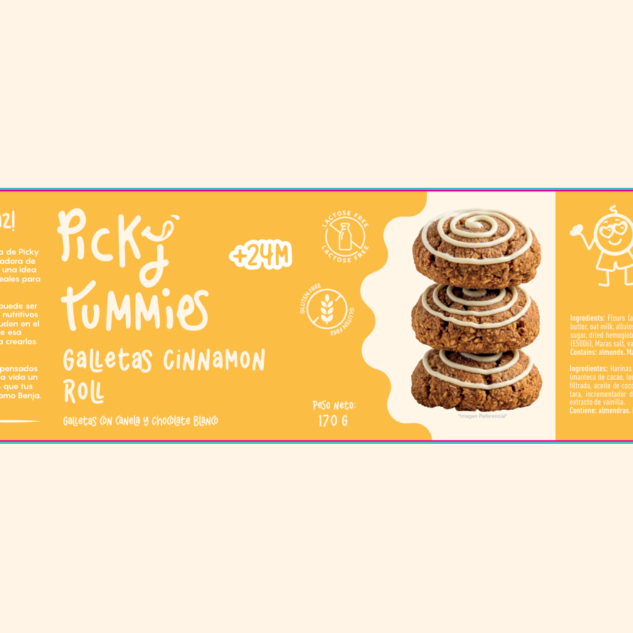 Galletas Cinnamon Roll · Frasco 170g